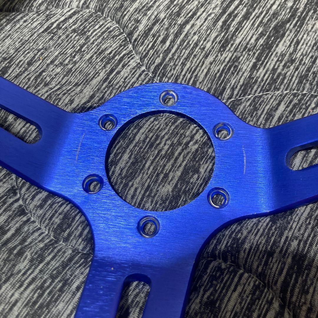 momo ドリフト ステアリング 黒/青 今日限定セール