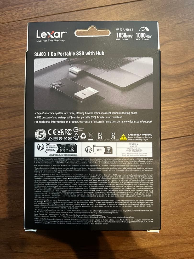 Lexar SL400 GO ポータブルSSD with HUB 1TB