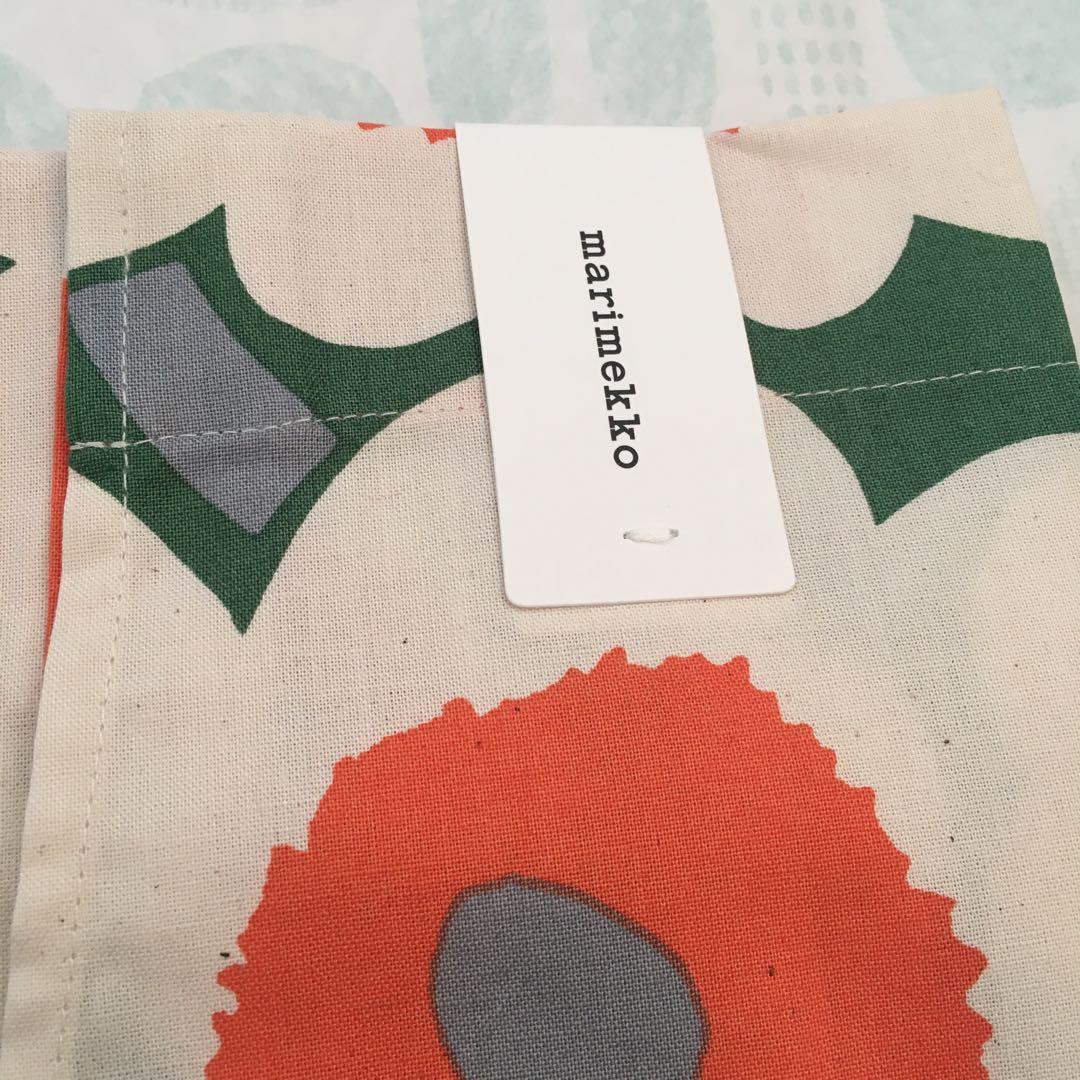 新品未使用　マリメッコ ウニッコ エプロン　　グリーン　オレンジ