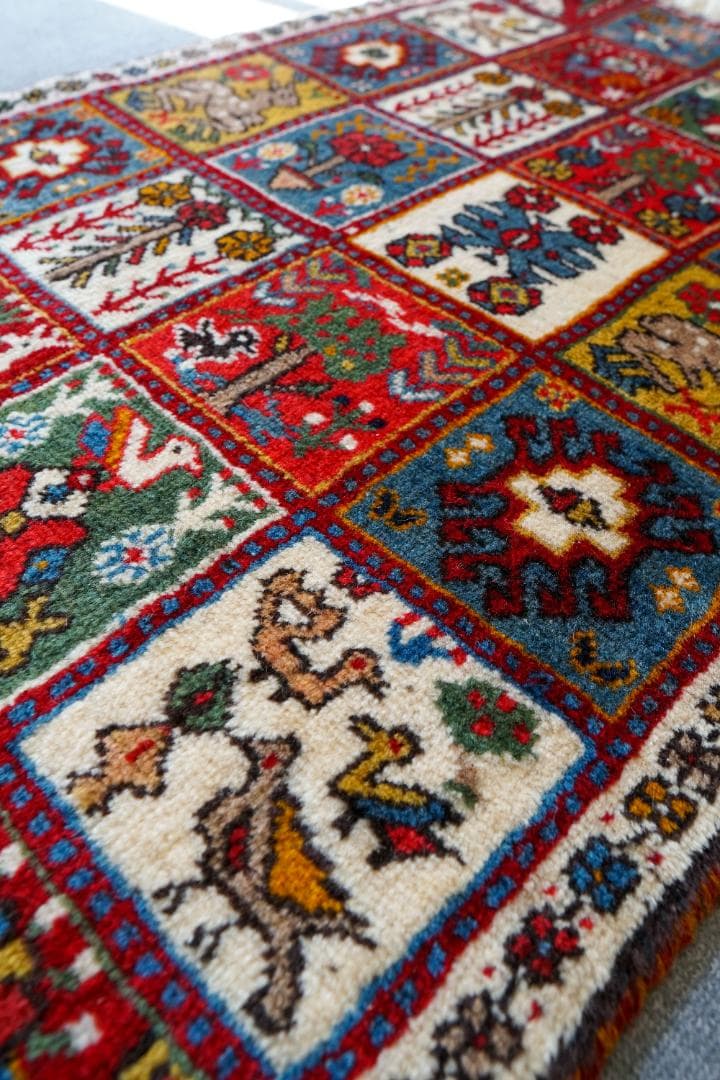 108x65cm 手織り ペルシャ絨毯　カシュカイ族