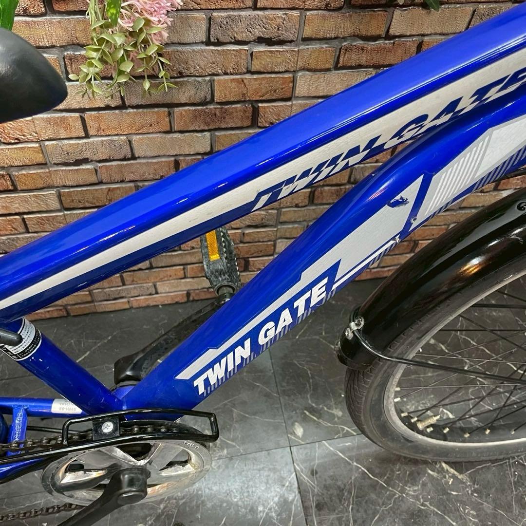引き取り価格【67】子供用自転車 子供車 TWIN GATE ブルー 22インチ