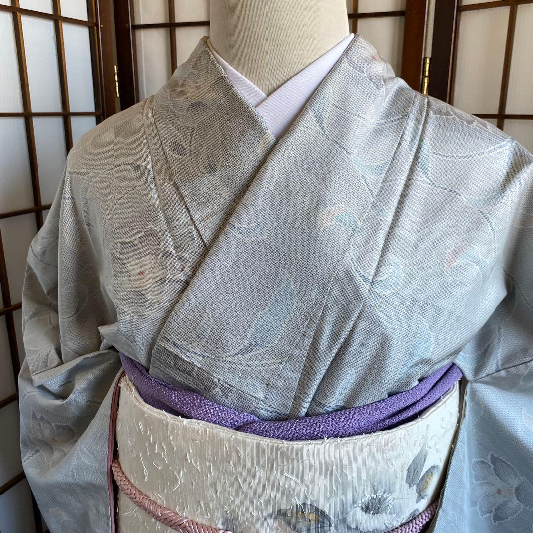 値下げ　白大島　色大島　オリエンタル花唐草