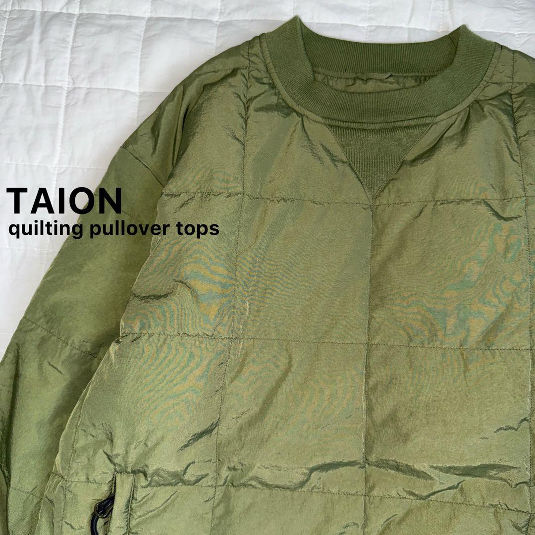 タイオン TAION 中綿ミリタリープルオーバートップス 美品