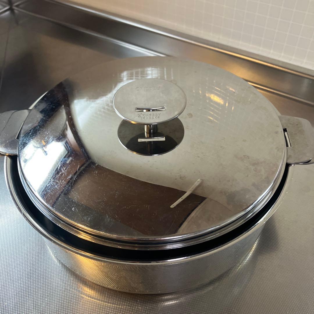 CRISTEL classique 両手鍋 2点セット 浅鍋 22cmのみ蓋つき