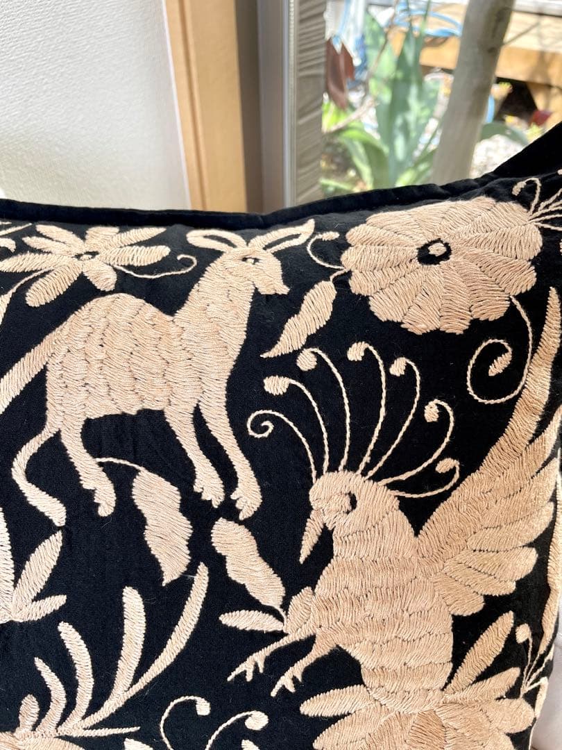 メキシコのハンドメイド伝統的なテナンゴ刺繍 クッションカバー