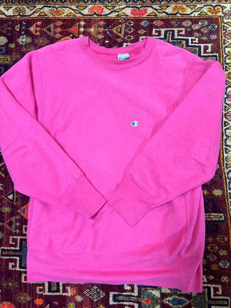 さ*げ様 90s CHAMPION REVERSE WEAVE USA製、ピンク
