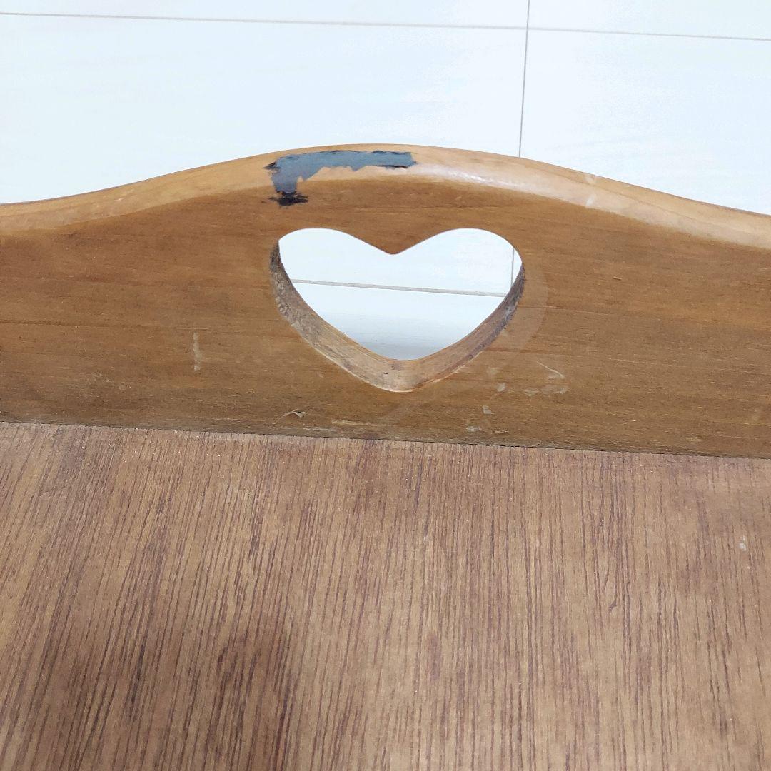 木製　ハート　ウッドプレート　引出し　トレー　２点セット