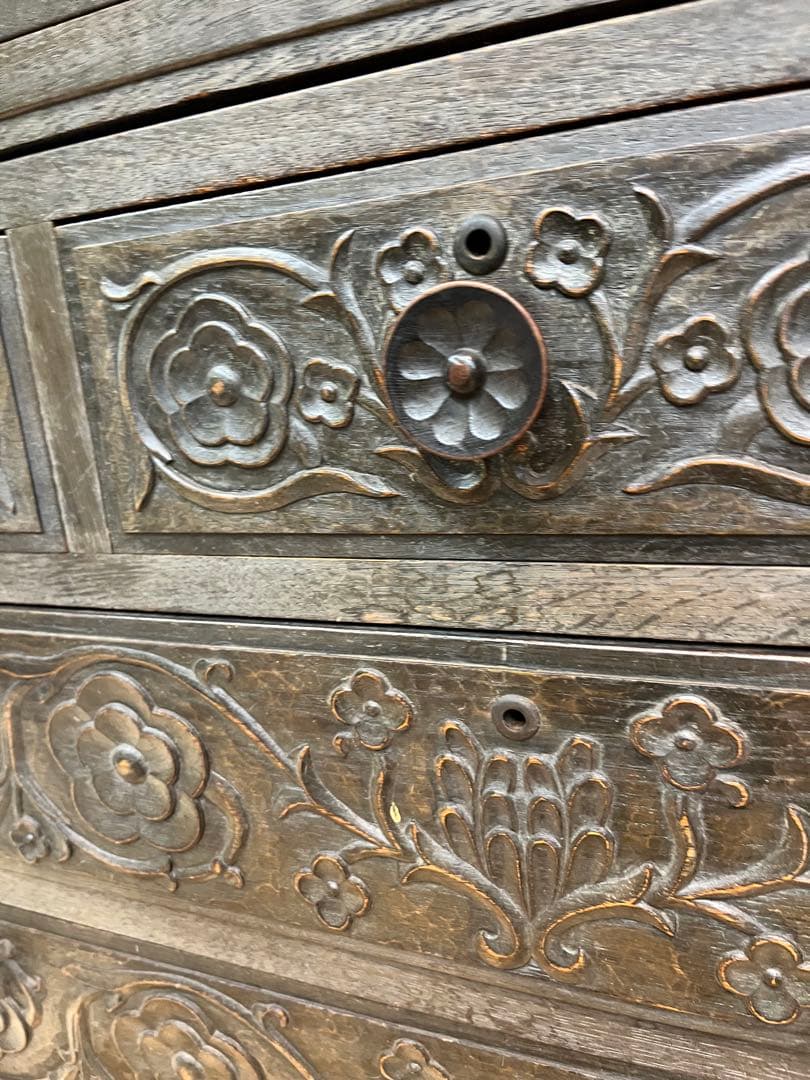 チェスト 着物箪笥 木彫り インテリア 箪笥 昭和レトロ ビンテージ 木製