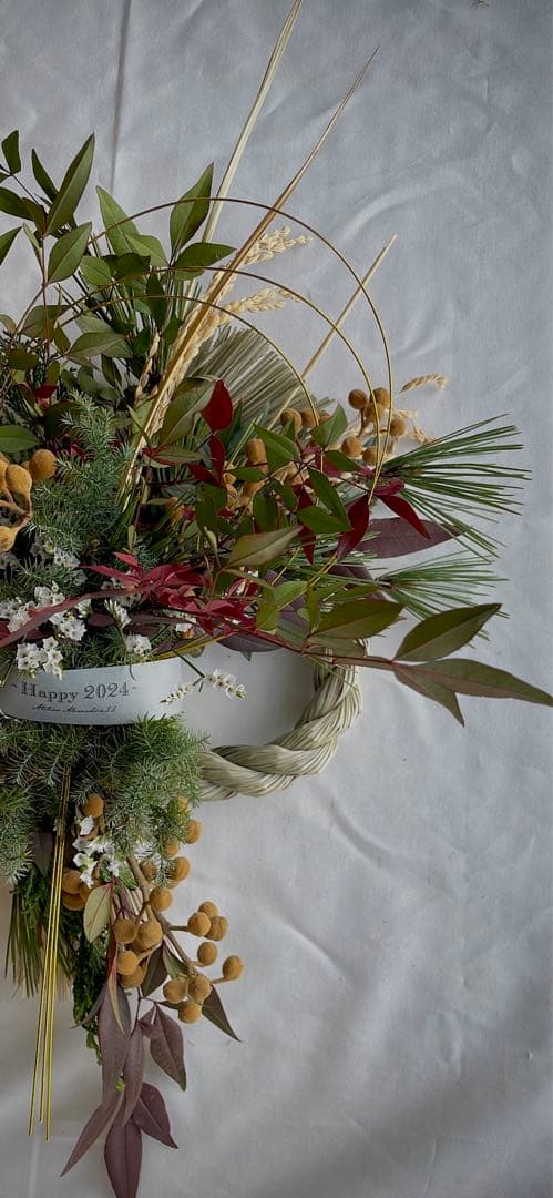 2024年新春彩る御祈祷済縁起物のしめ縄飾り