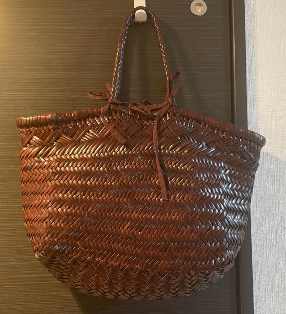 Dragon Diffusion かごバッグ トート 編み込み 牛革 ブラウン