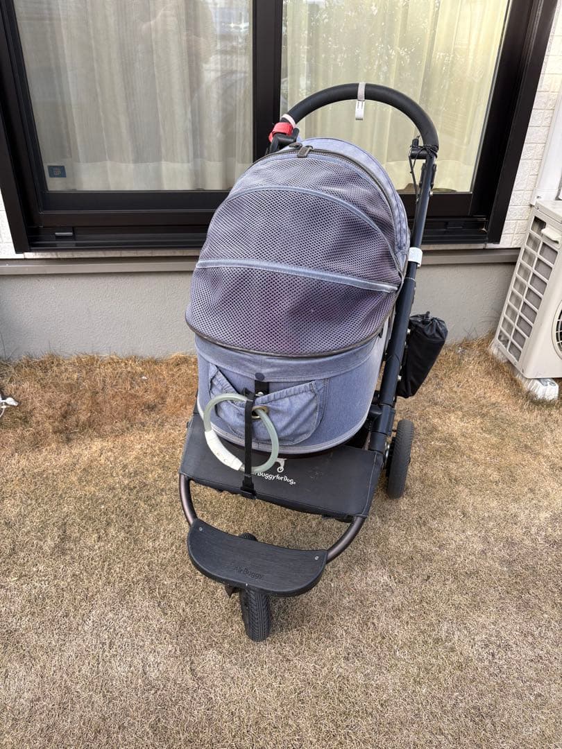 エアバギー☆ドーム2 ラージ　テクスチャーデニム&ブラック　ペットカート