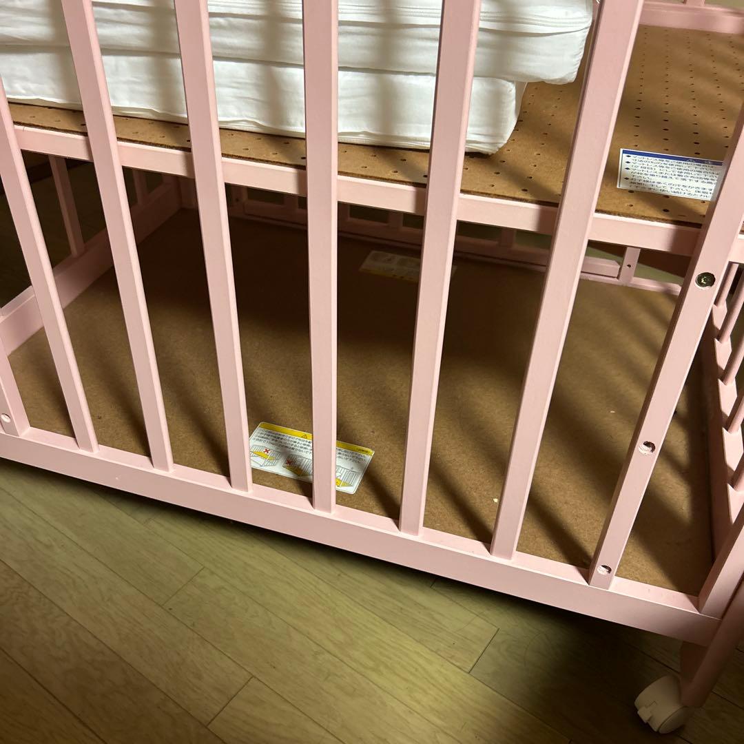 カトージ　KATOJI ミニベビーベッド　ピンク