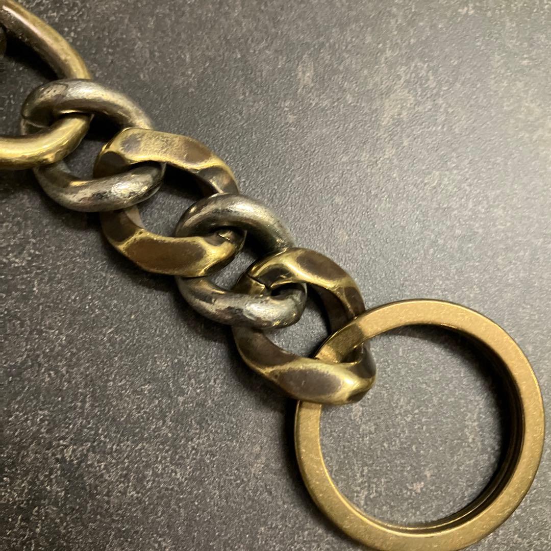 ブラス製　キーチェーン　シルバーメッキパーツ使用　新品未使用！