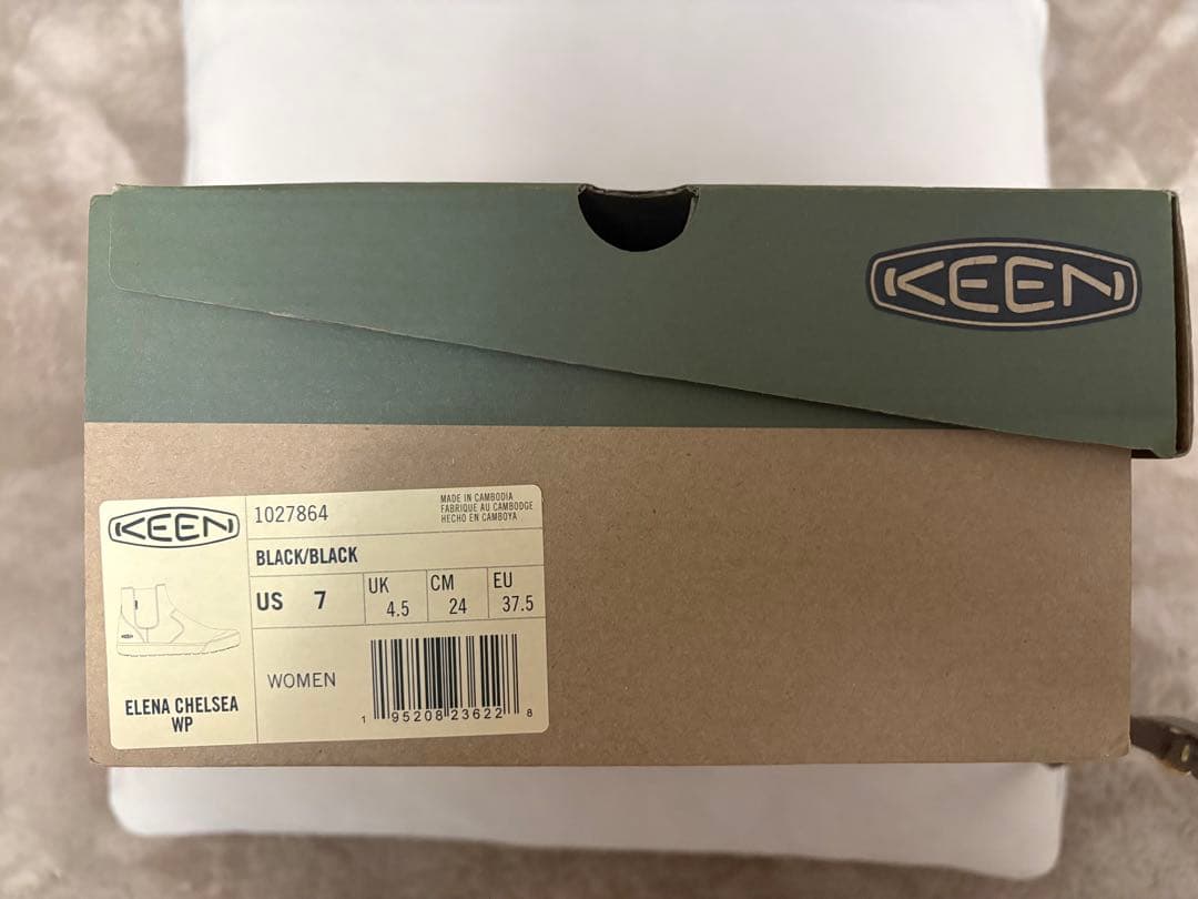 hgcdfj 新品✨KEEN ELENA CHELSEA WP ブラック