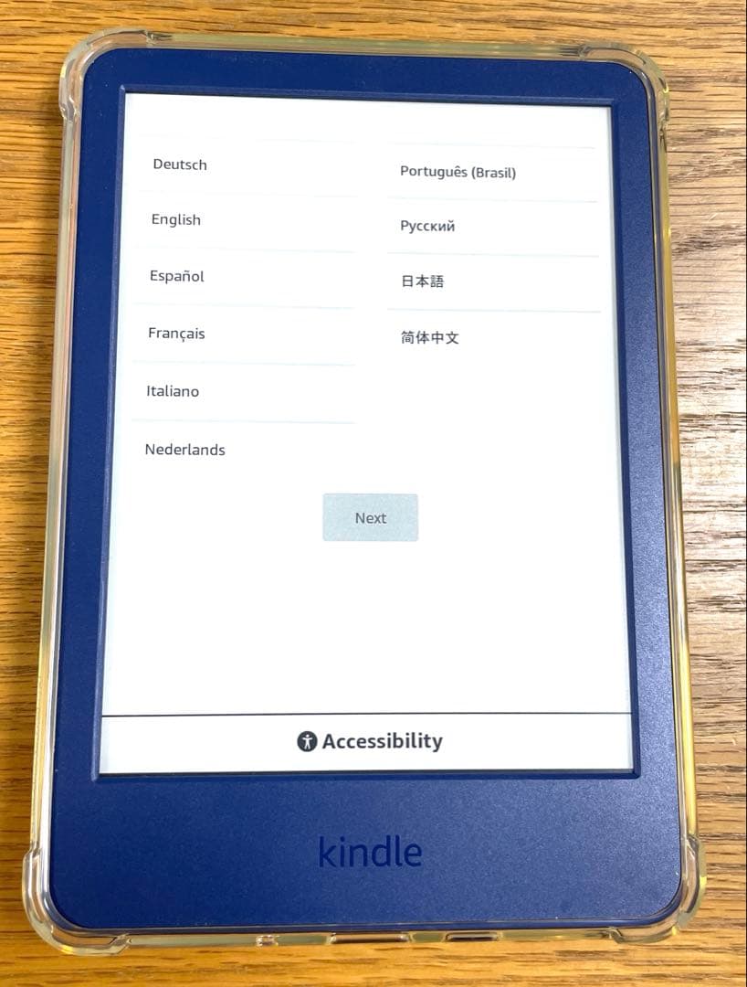 Kindle 6インチ ネイビー 本体(カバー付き)