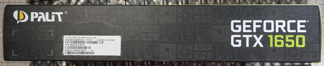 Palit GeForce GTX 1650 StormX 4GB同確済 難あり