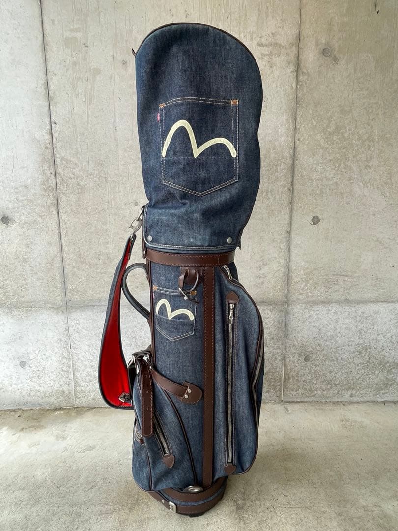 希少 EVISU　エヴィス ゴルフ　キャディバッグ　山根氏サイン入り