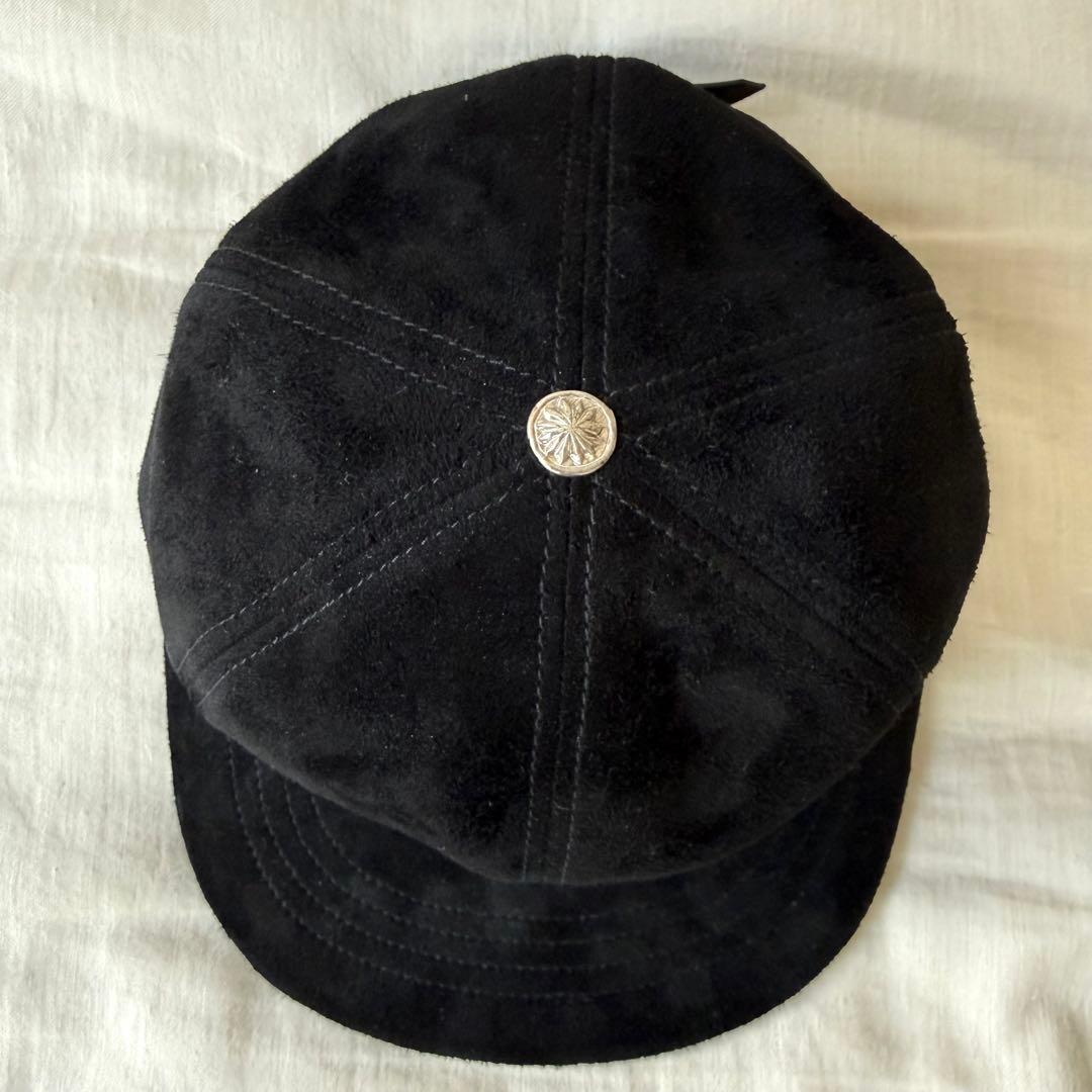 美品 LEATHER&SILVER MOTO レザーキャップ 黒 モトレザー