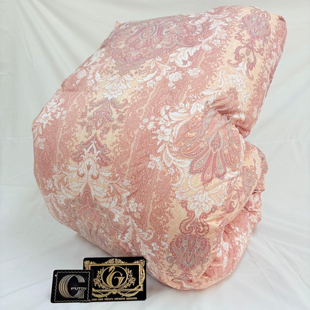羽毛布団 ダブル ポーランド ホワイトマザーグース CH92103 ピンク