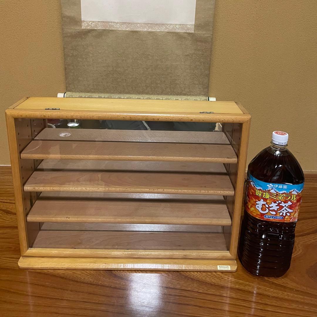 【中古・難あり品】ナカバヤシ コレクションケース 木製棚 ディスプレイケース