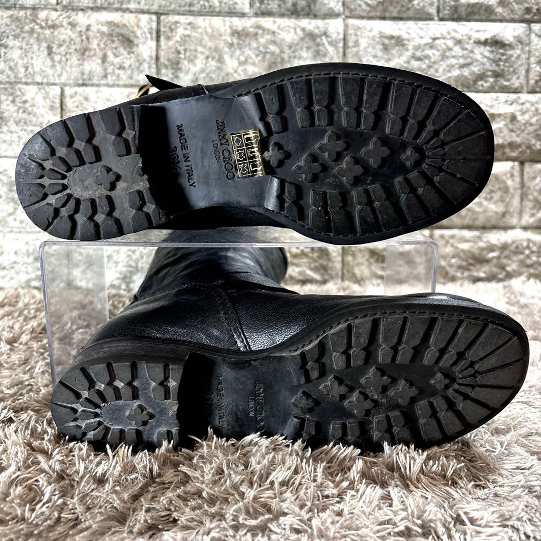 美品❣️JIMMY CHOO ブーツ ソフトレザー ムートン 23.5 高級感✨