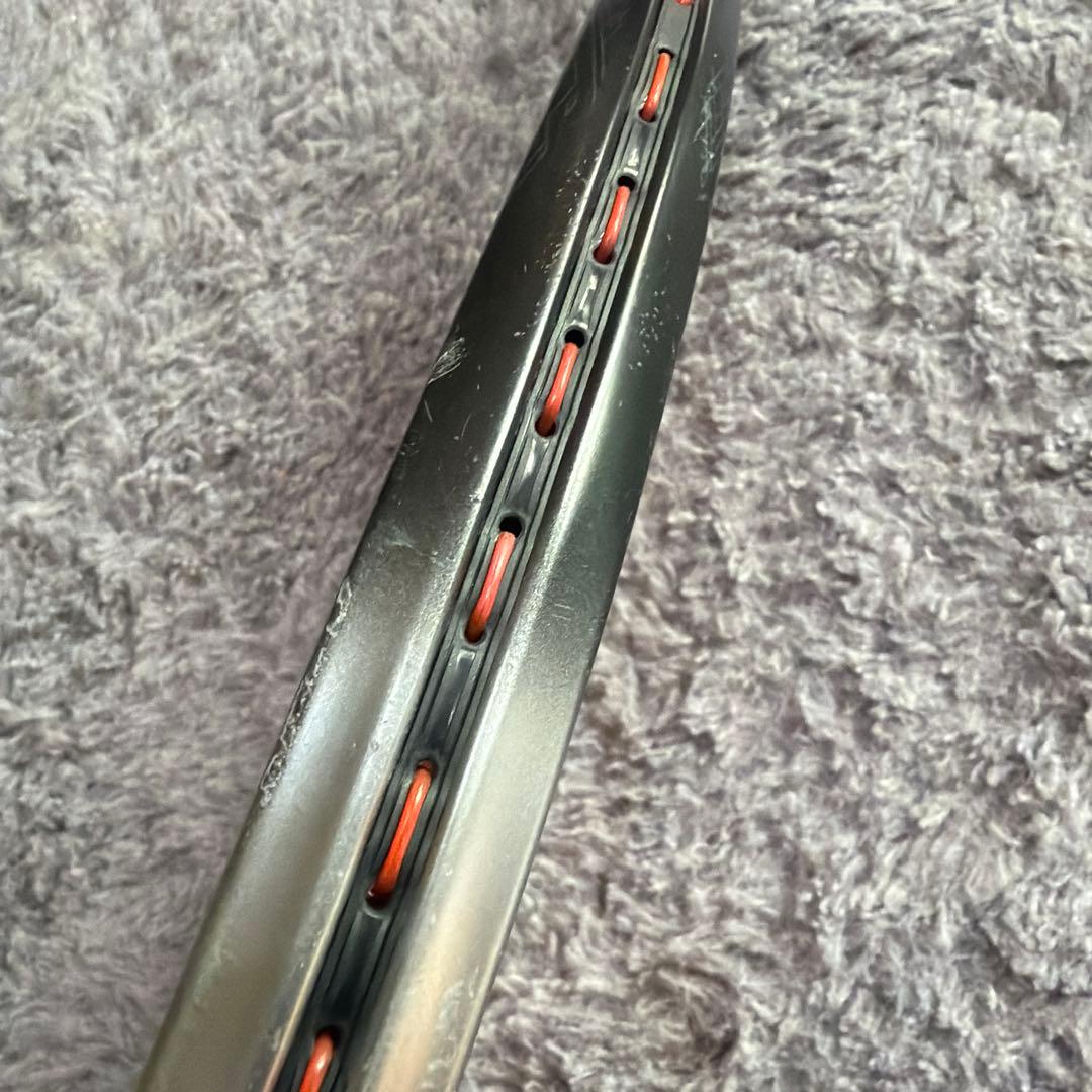 テニスラケット ブラック/オレンジ