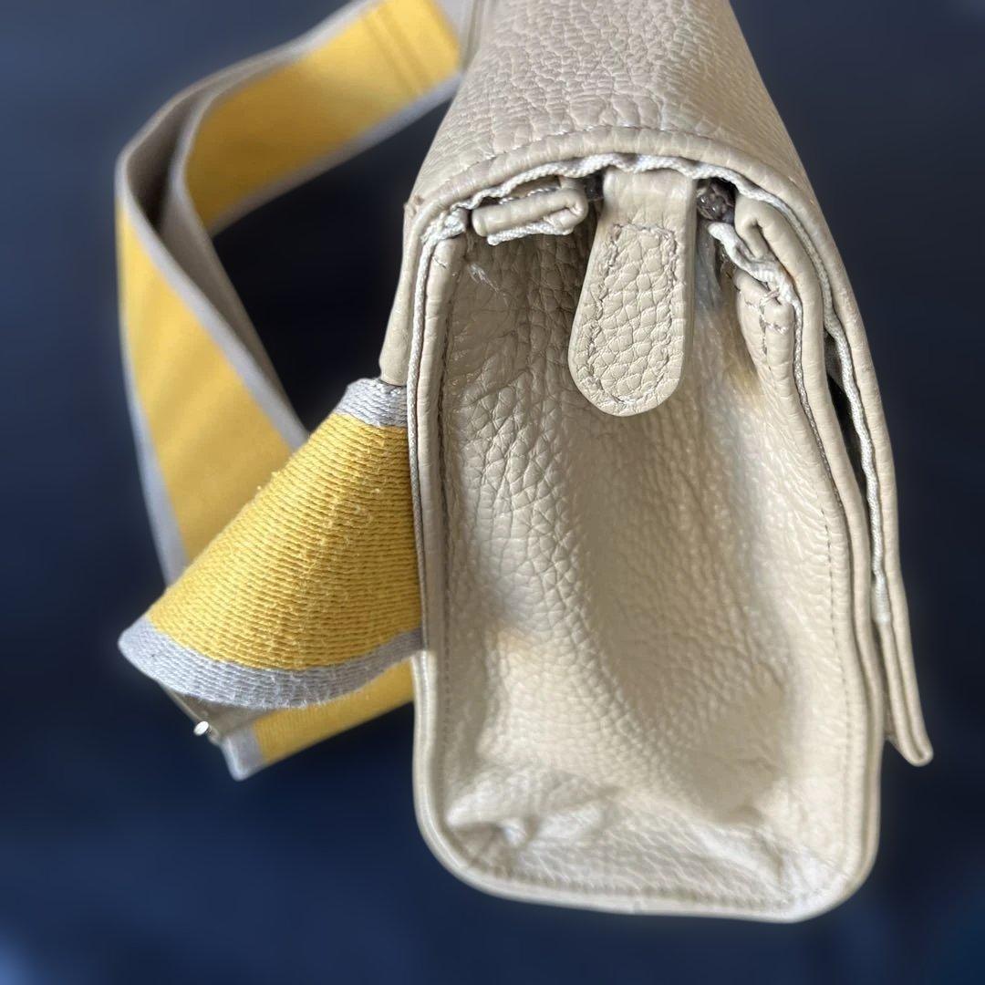 【ear PAPILLONNER 】ワイドテープショルダーバッグ　ベージュ