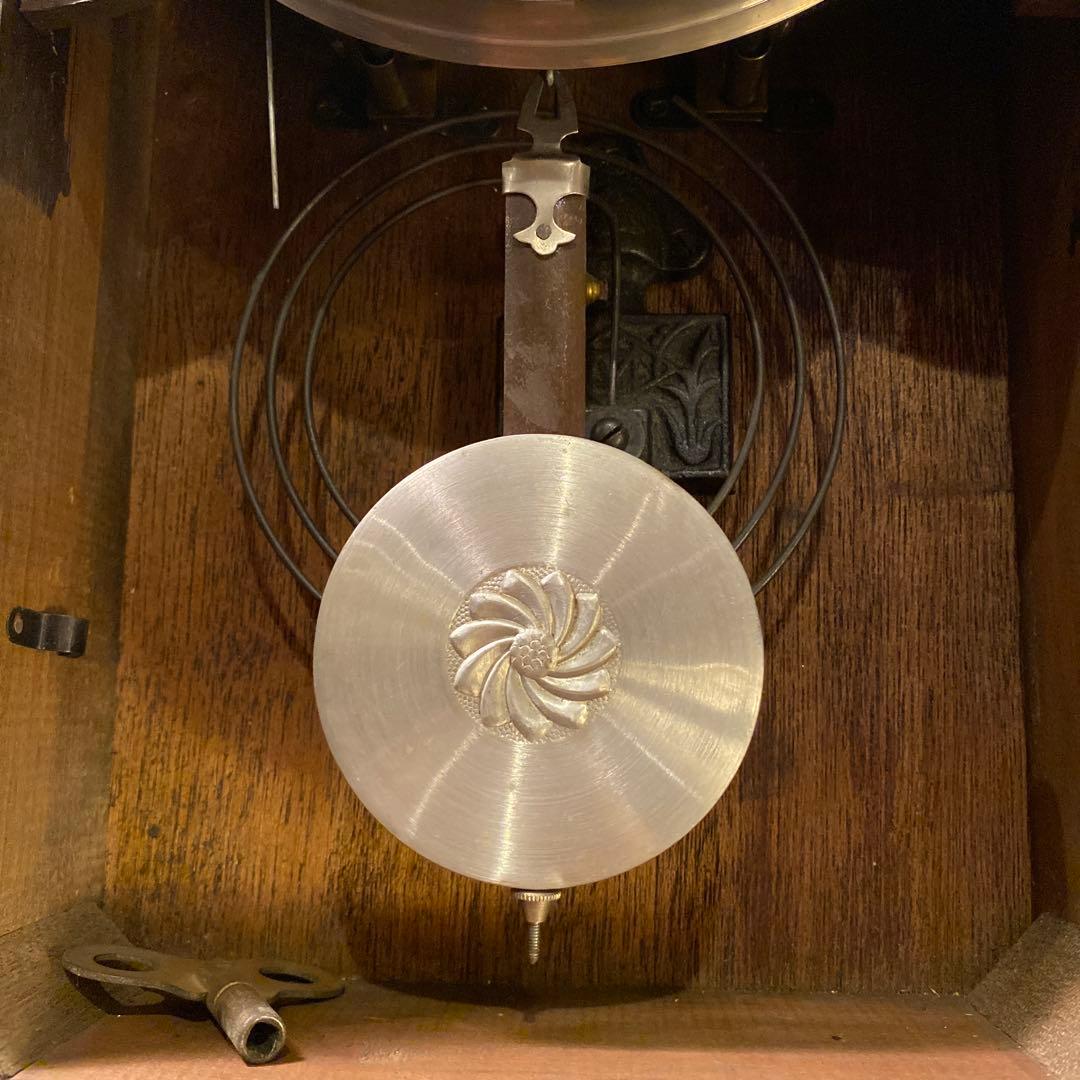 明治時計 柱時計 ヴィンテージ アンティーク インテリア 壁掛け