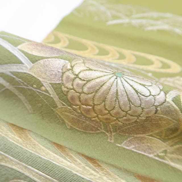 美品 金彩友禅 和田光正落款 光正高蒔絵“品よく輝く特別な私”訪問着 A-51