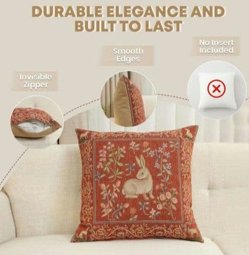 Charlotte Furnishingsジャガード織りクッションカバー