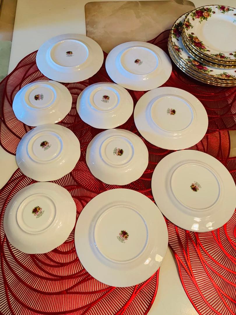   花柄金縁食器セット 25点 セット