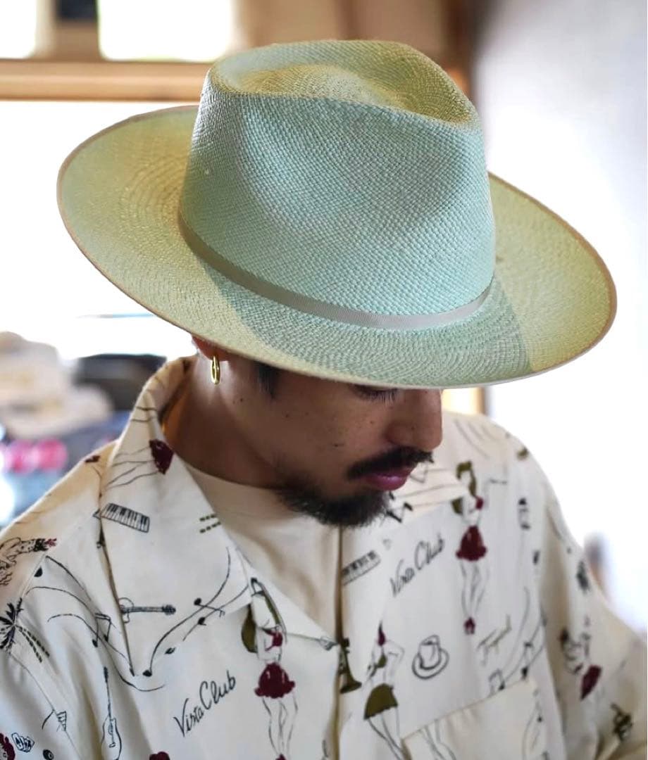 THE FAT HATTER VISTA BLUE パナマ ハット 40