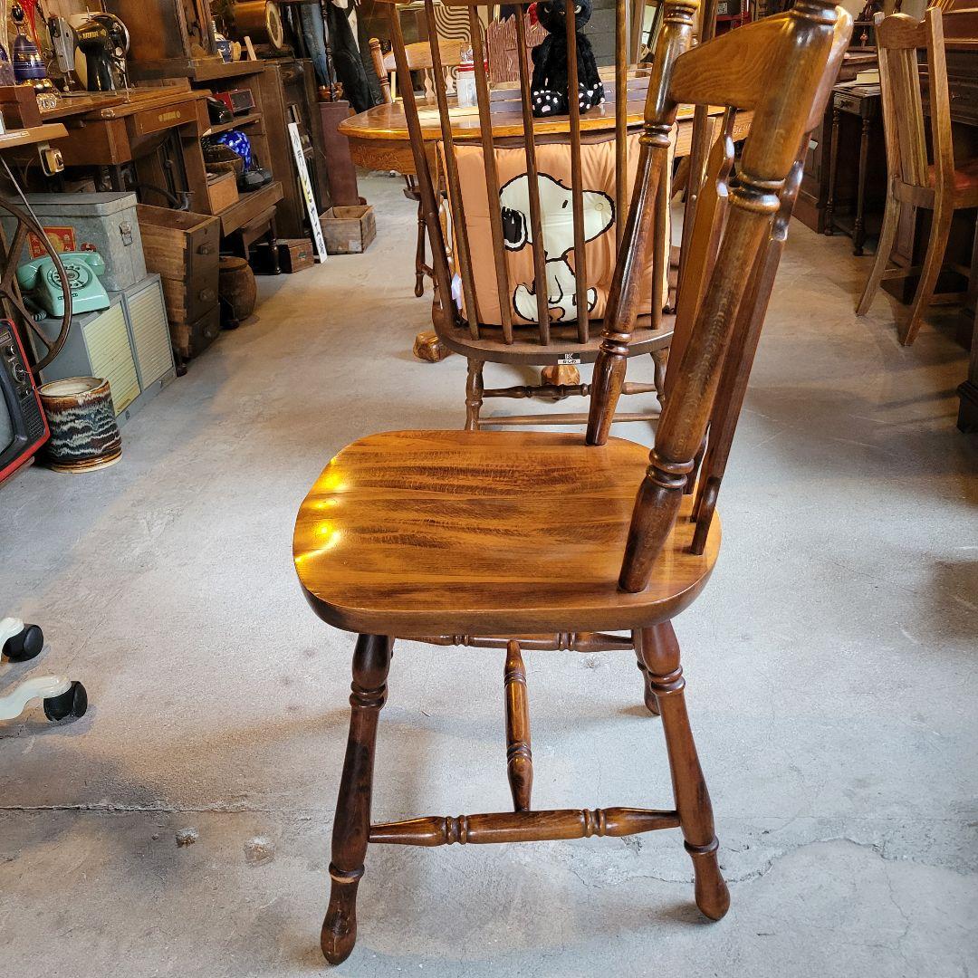 ウィンザーチェアA　木製　ダイニングチェア　レトロ　　ビンテージ　コイズミ