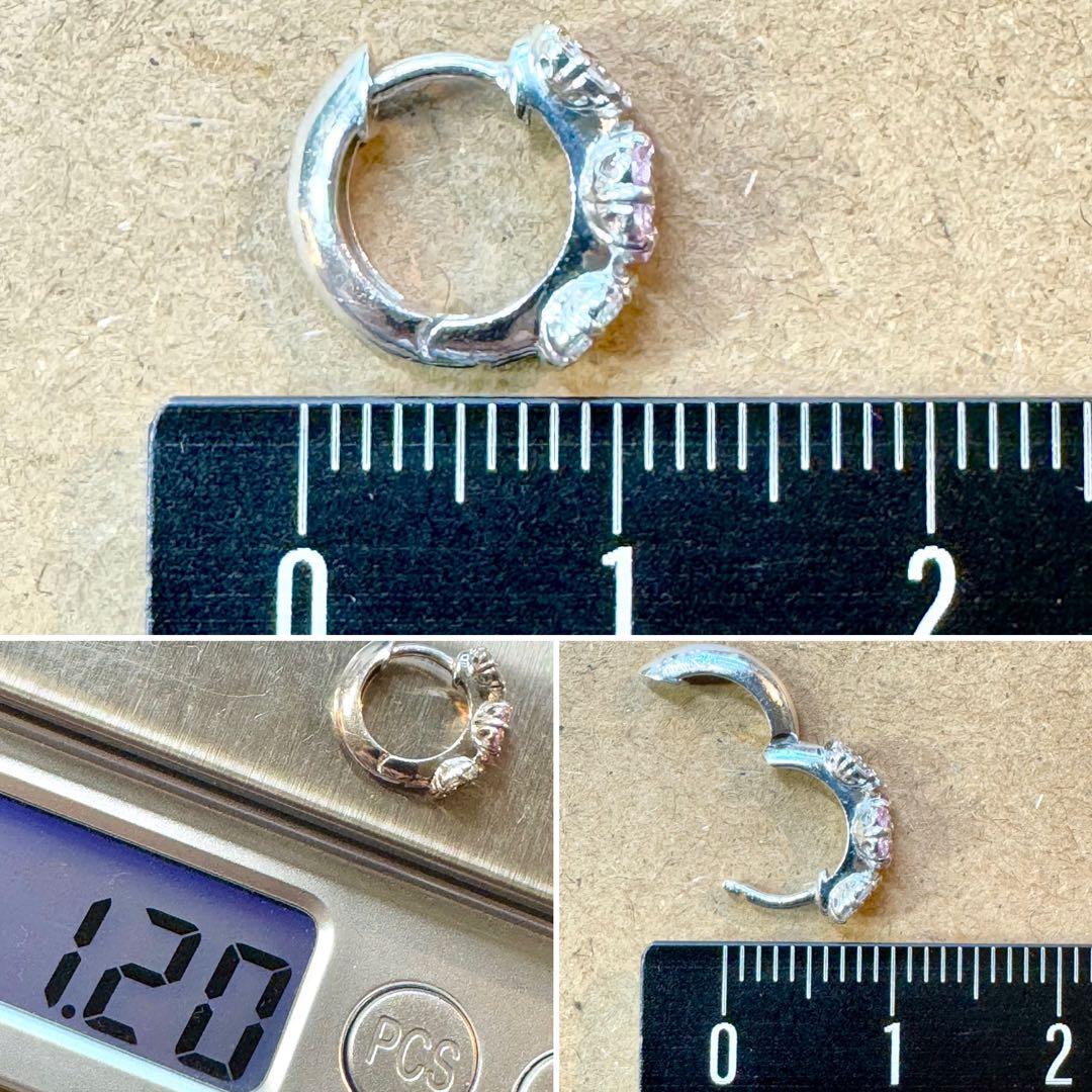 片耳のみ◆ポンテヴェキオ◆K18WG*エントラータ*フラワー*ピアス*ダイヤ