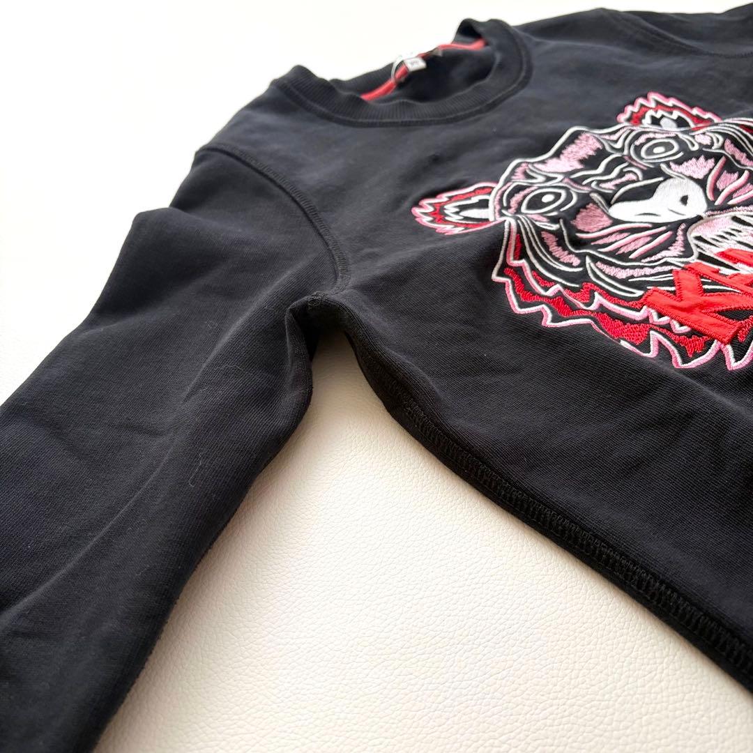 KENZO✨タイガー刺繍 虎 スウェット トレーナー ブラック ピンク XS