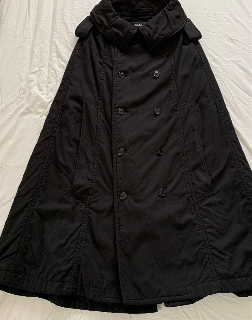 ZUCCA フード付きダブルブレスト　ポンチョコート