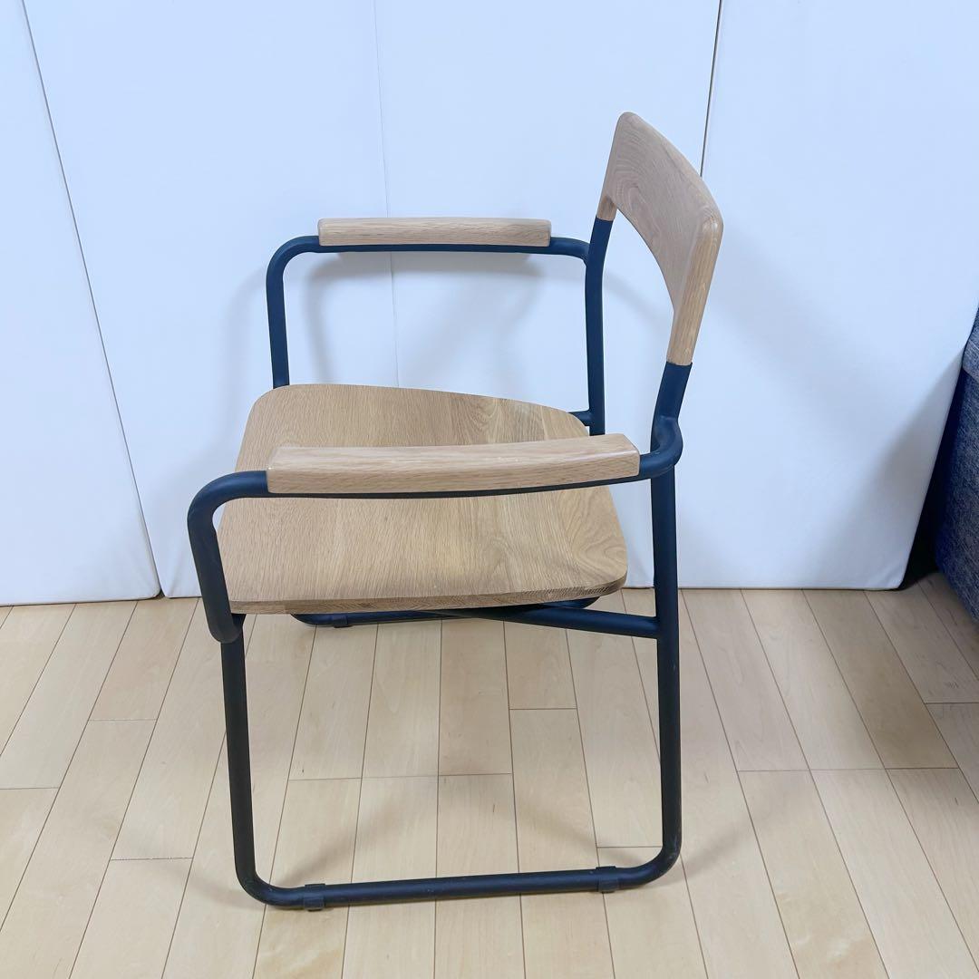 北欧　モリヨシFlo POKKYARMCHAR ナラ材　アーム付　天然木アイアン