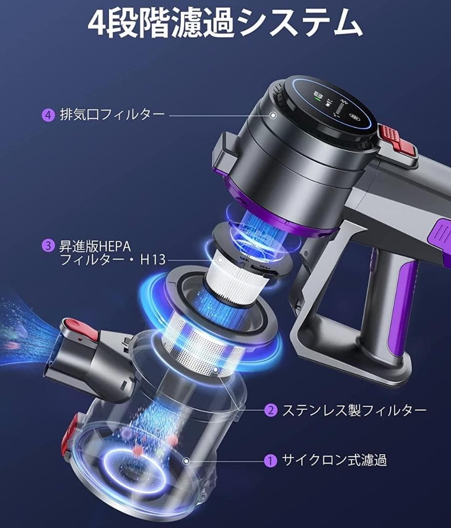 ❤吸引力33000Pa以上&400Wハイパワーでゴミを根こそぎ吸引♪❤掃除機