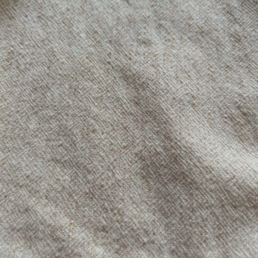 forte_forte ウール ノーカラーブラウス ベージュ ベロア ゴールド