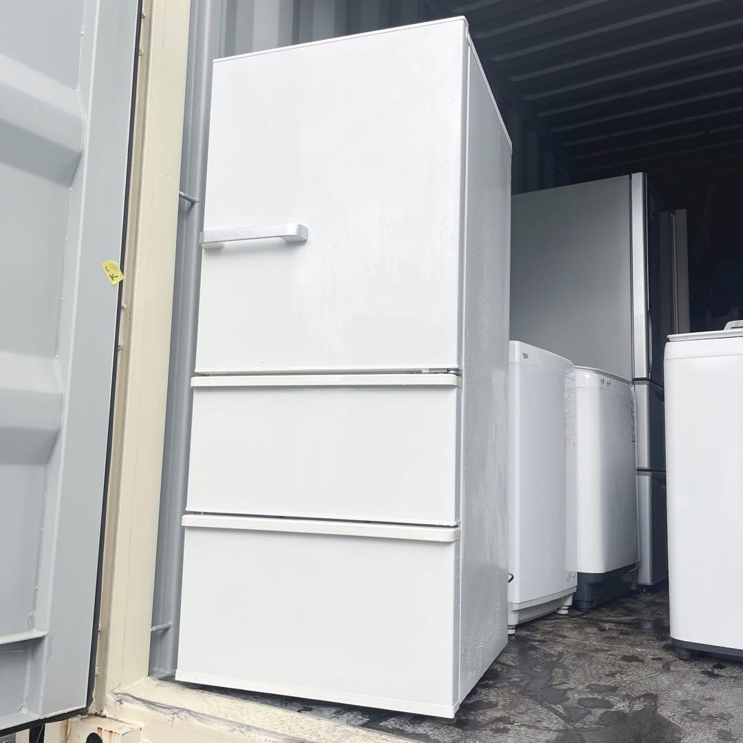 327取付無料！AQUA旬鮮チルド搭載 おしゃれホワイト自動製氷付き3ドア冷蔵庫