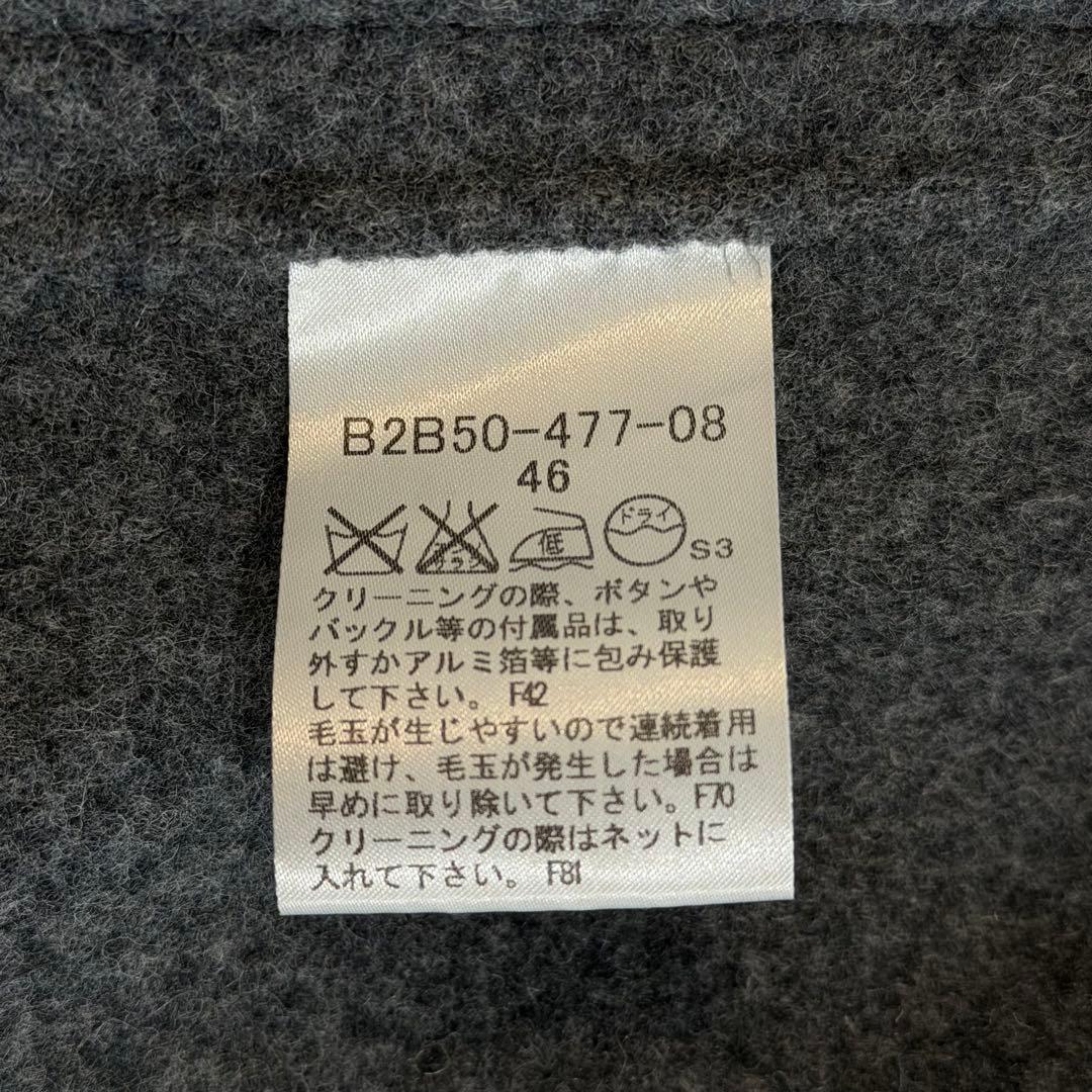 バーバリーロンドン　ウールコート　メガチェック　グレー　カシミヤ混　大きいサイズ