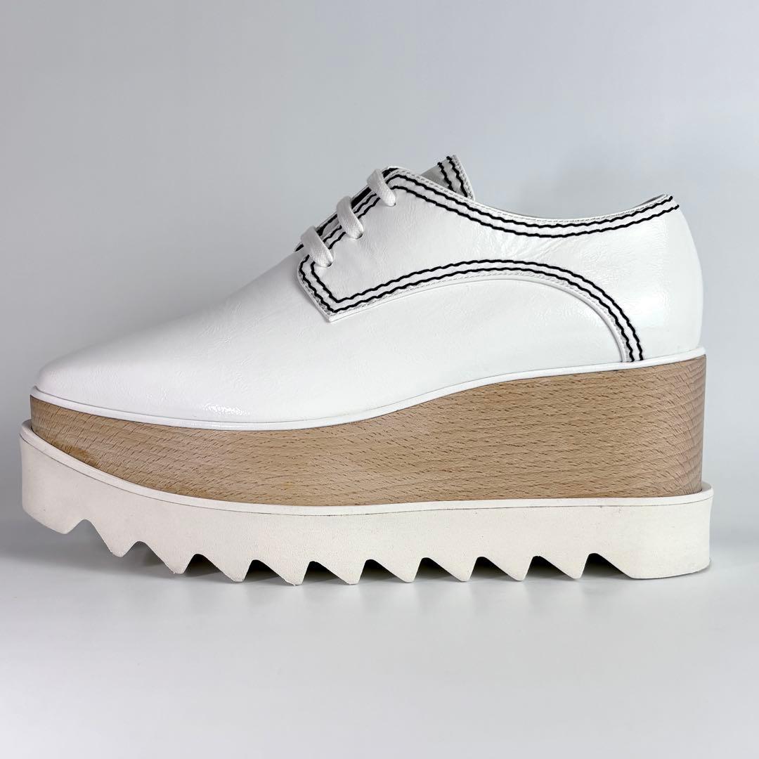 希少極美品✨ ステラマッカートニー 厚底 エリス シューズ ホワイト 23cm