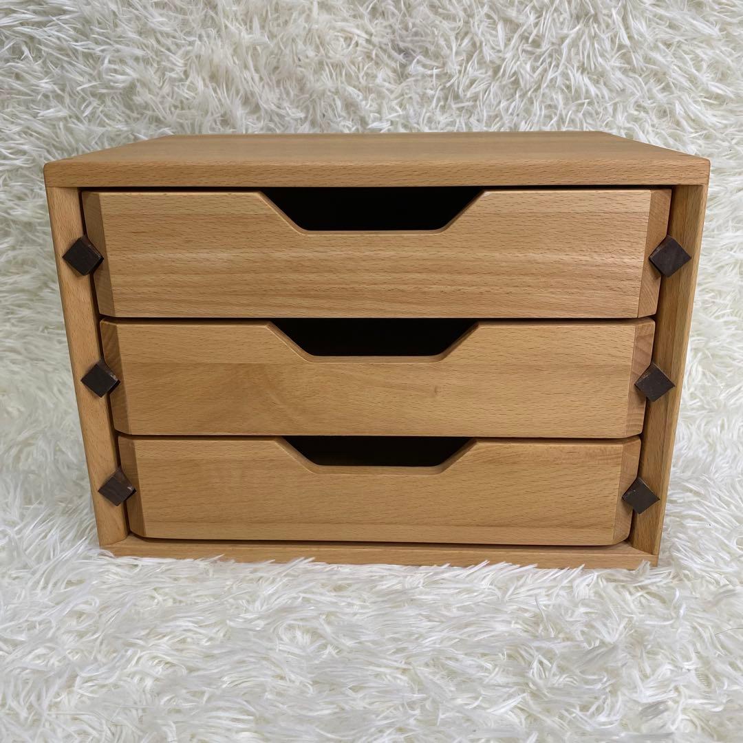 【木製／3段】オシャレ チェスト 小物入れ アクセサリーケース 収納ケース 棚