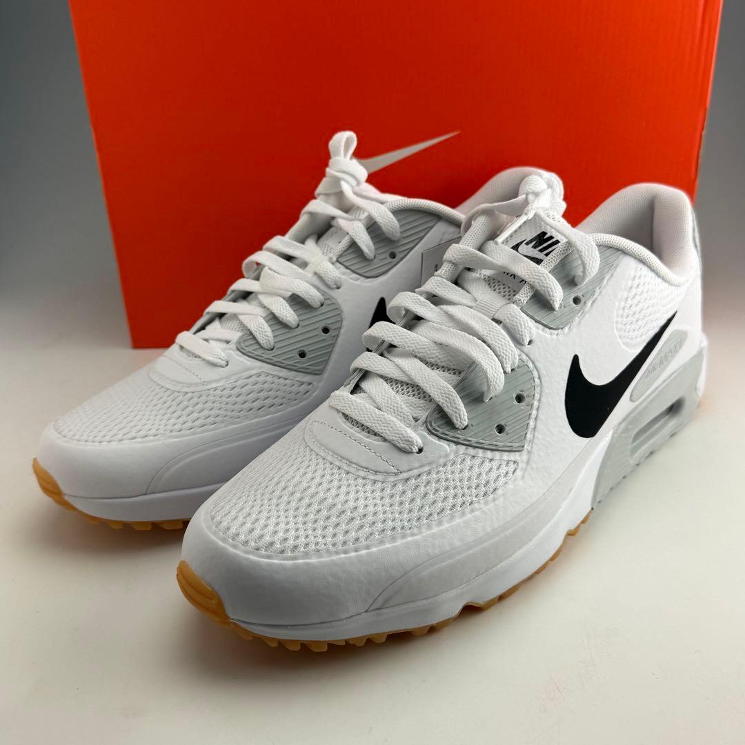 27.5cm ナイキ エアマックス90 G \"ホワイト/ブラック\"ゴルフシューズ