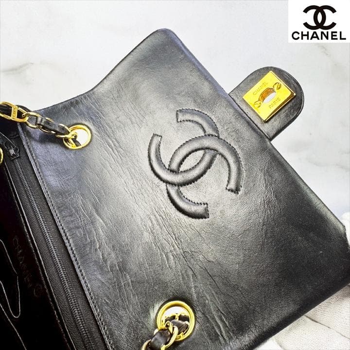 【鑑定済み・超美品】CHANEL ミニ マトラッセ20 黒 シングルチェーン