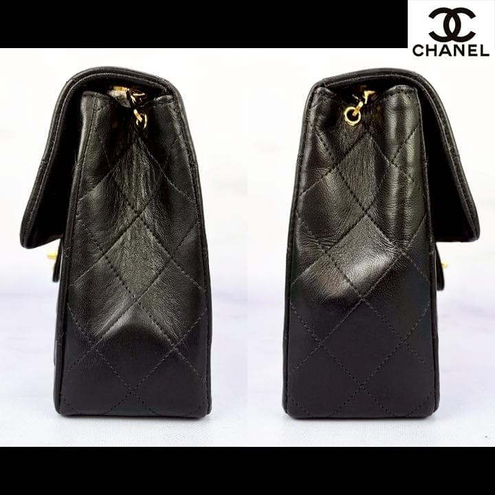 【鑑定済み・超美品】CHANEL ミニ マトラッセ20 黒 シングルチェーン