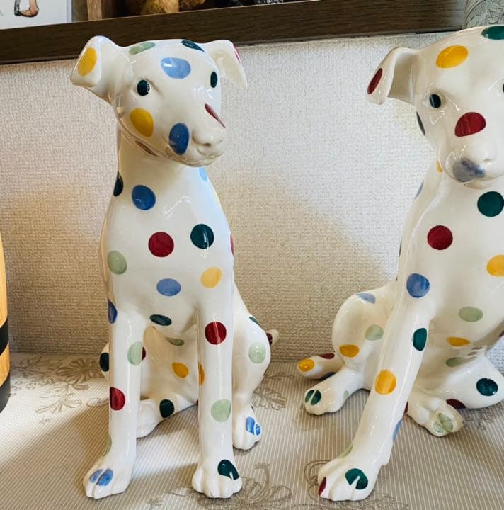 Emma Bridgewater ブリッジウォーター　犬　置物　ポルカドット