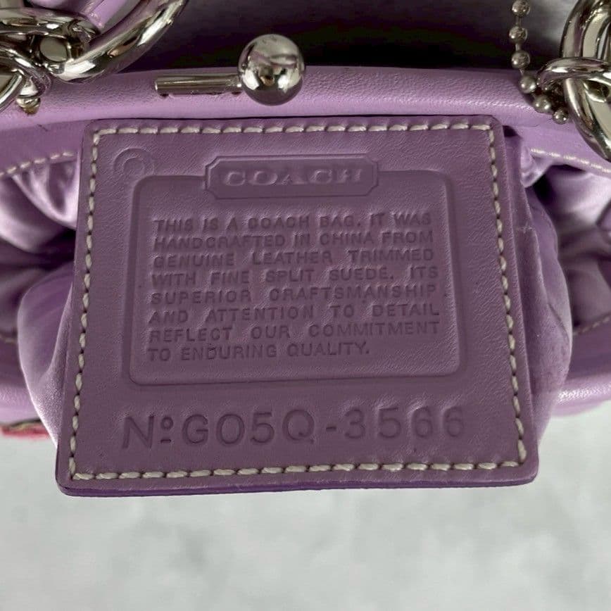 バッグ vintage Coach kisslock handbag purple