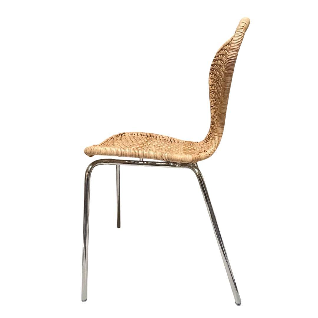 【美品】 ÄLVSTA エルヴスタ チェア　籐　ラタン　クロムメッキ IKEA