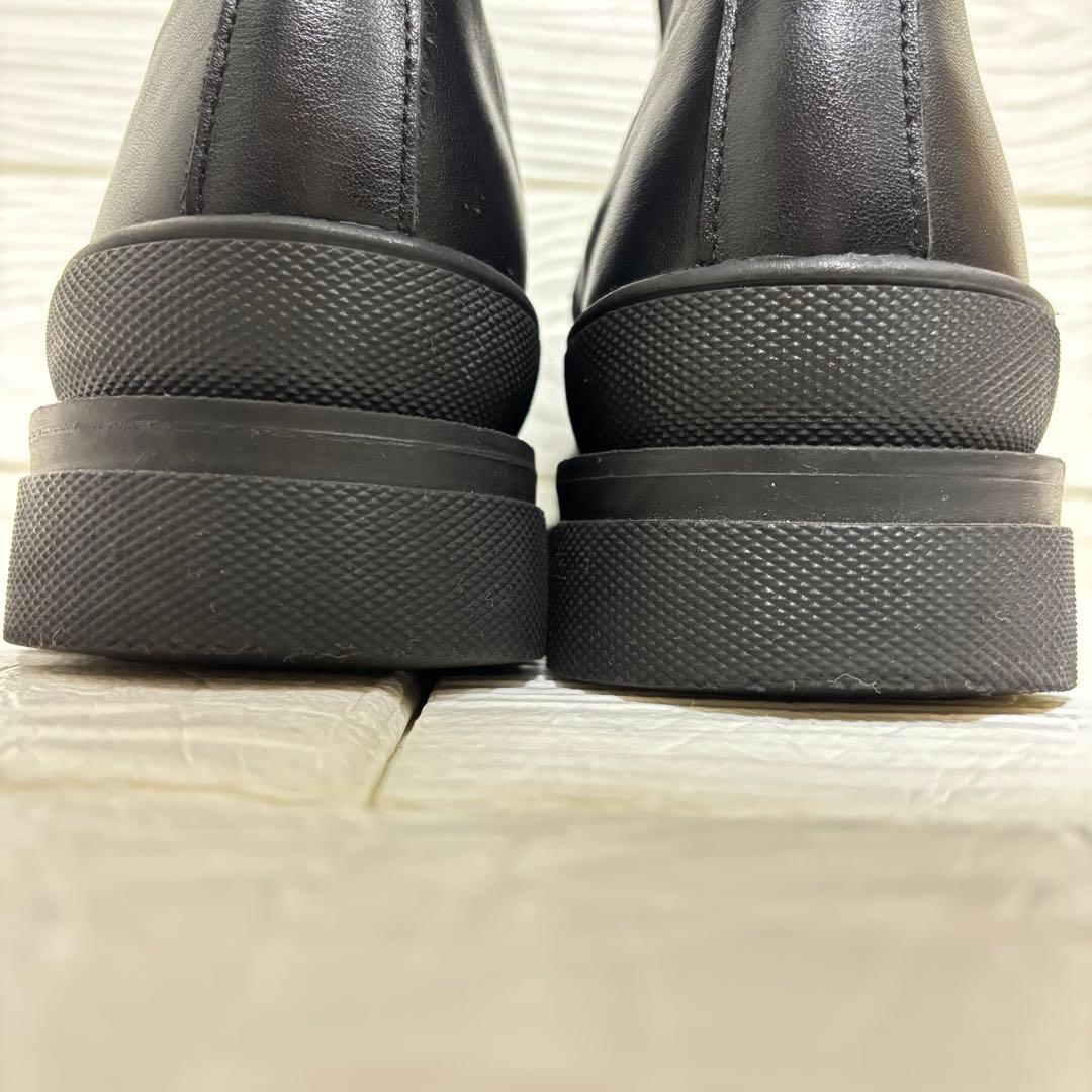 【極美品】REMME サイドゴアブーツ 厚底 ブラック レザー 38